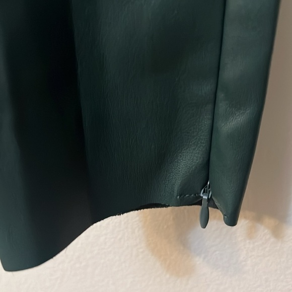 Zara dark green skinny leather pants NWT size Xs Matrix vibres - Picture 7 of 10